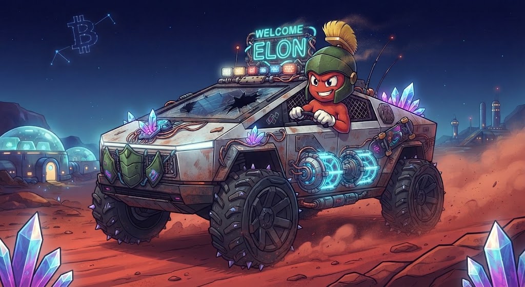 Rover Commander cap artwork of Milo driving a cyber-rover